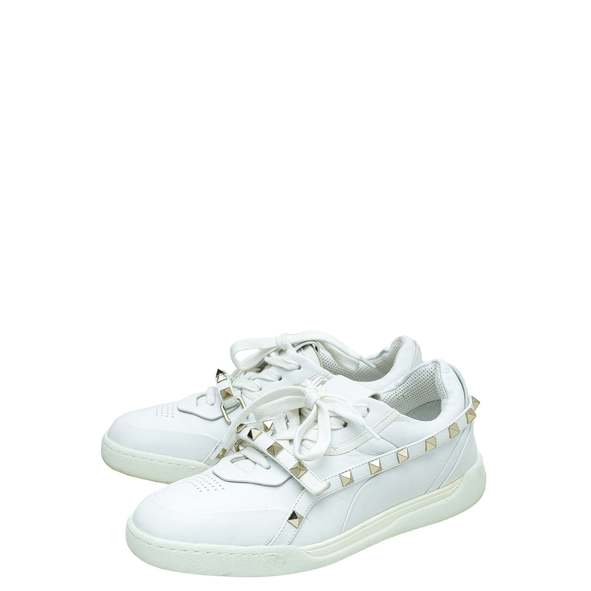 Valentino White Rockstud Armor Sneakers 36