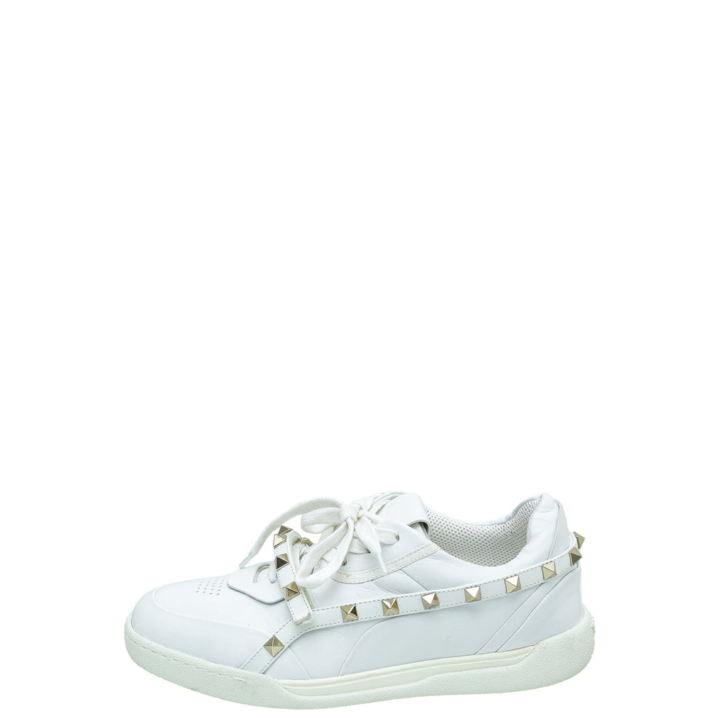 Valentino White Rockstud Armor Sneakers 36