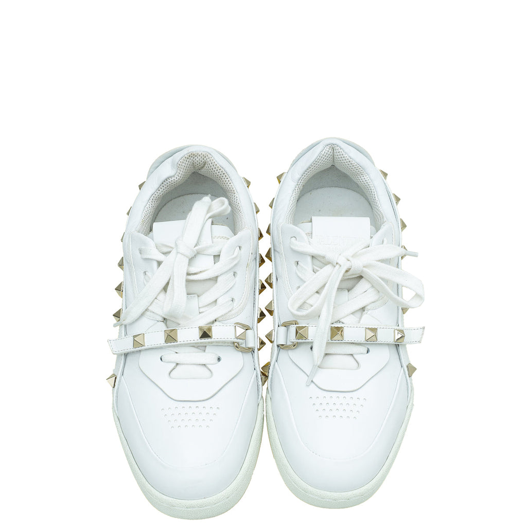 Valentino White Rockstud Armor Sneakers 36