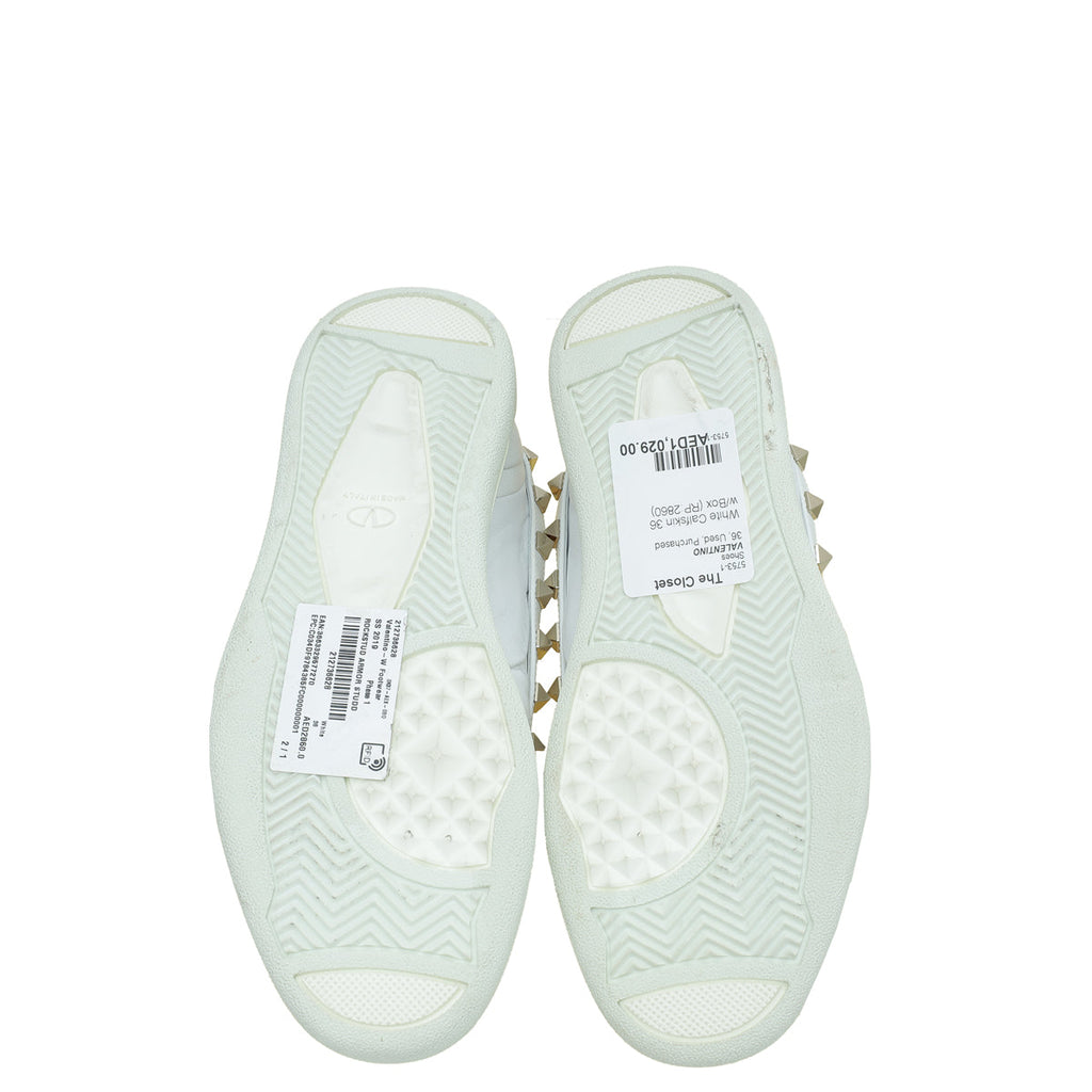 Valentino White Rockstud Armor Sneakers 36