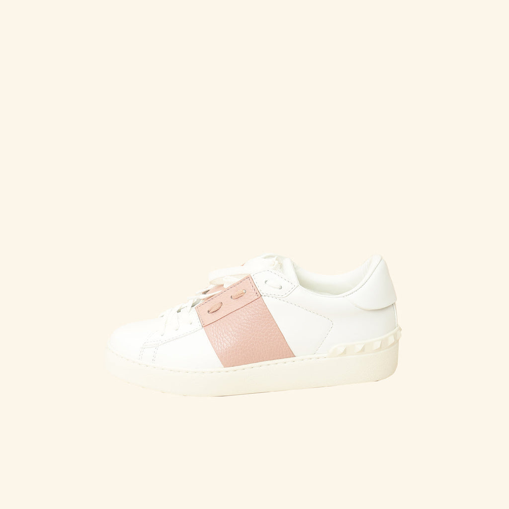 Valentino Bicolor Open Rockstud Sneaker 36