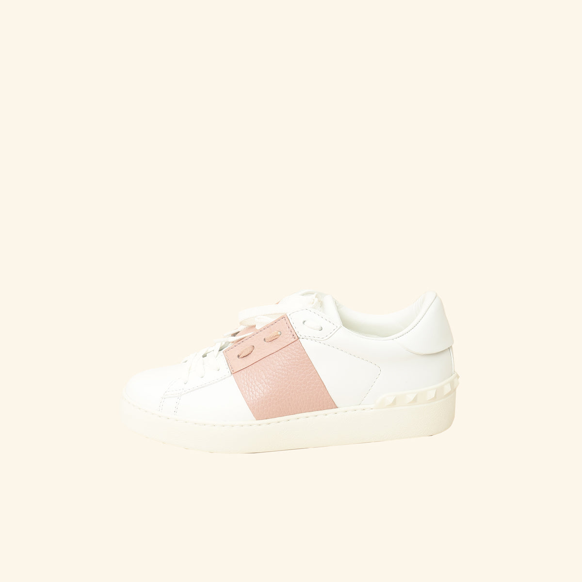 Valentino Bicolor Open Rockstud Sneaker 36