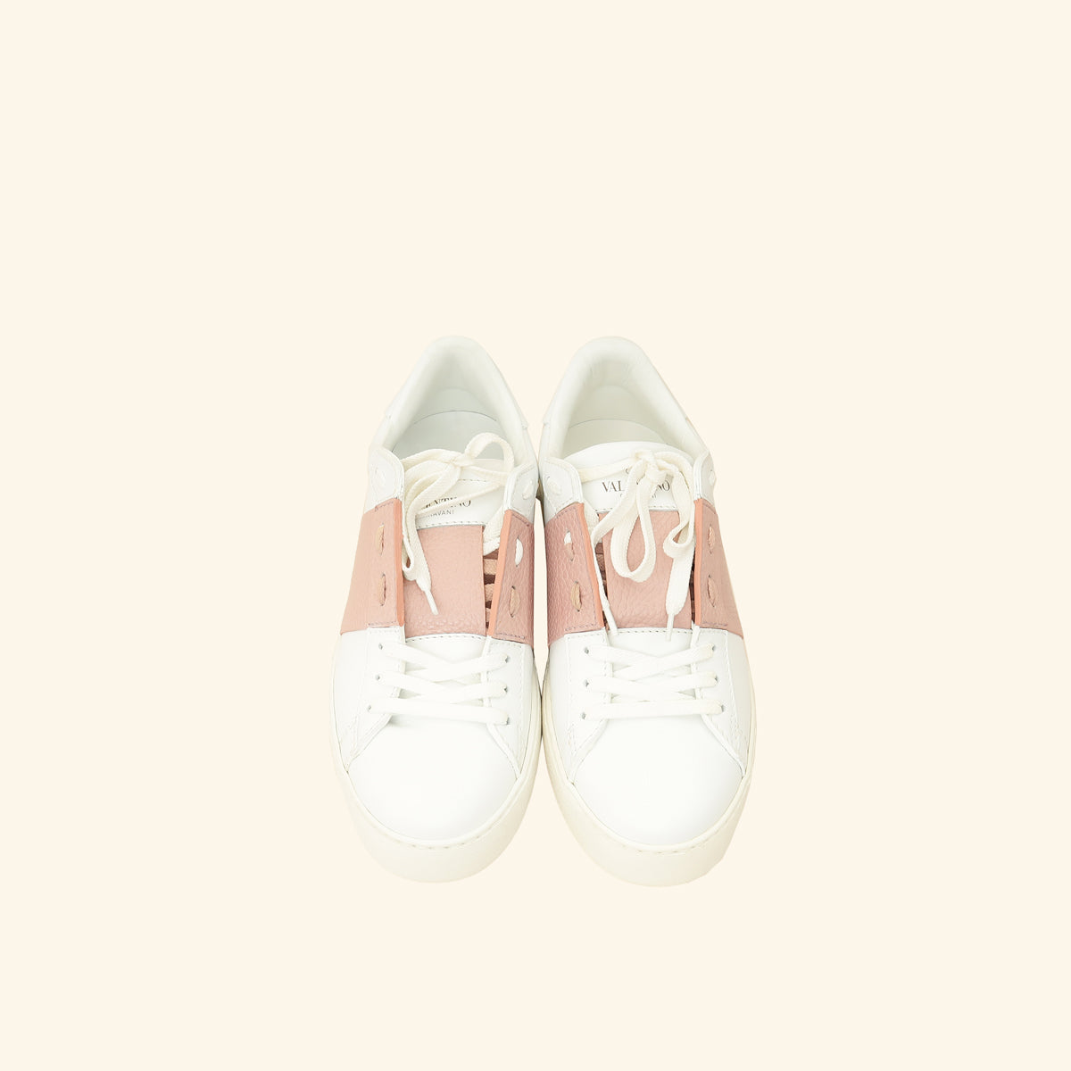 Valentino Bicolor Open Rockstud Sneaker 36