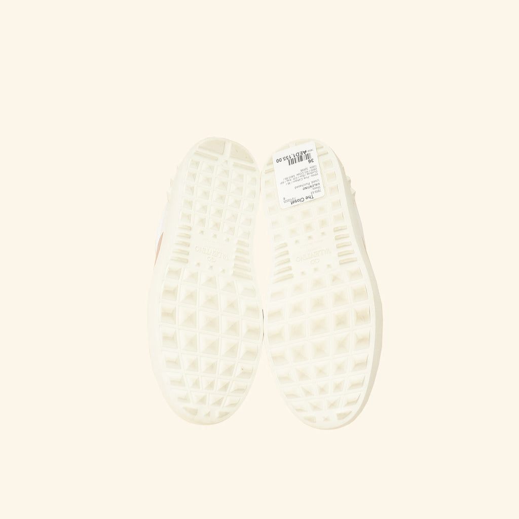 Valentino Bicolor Open Rockstud Sneaker 36