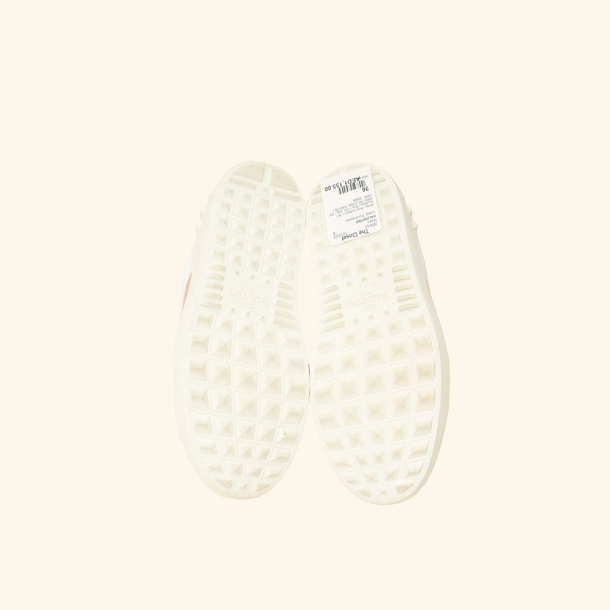 Valentino Bicolor Open Rockstud Sneaker 36