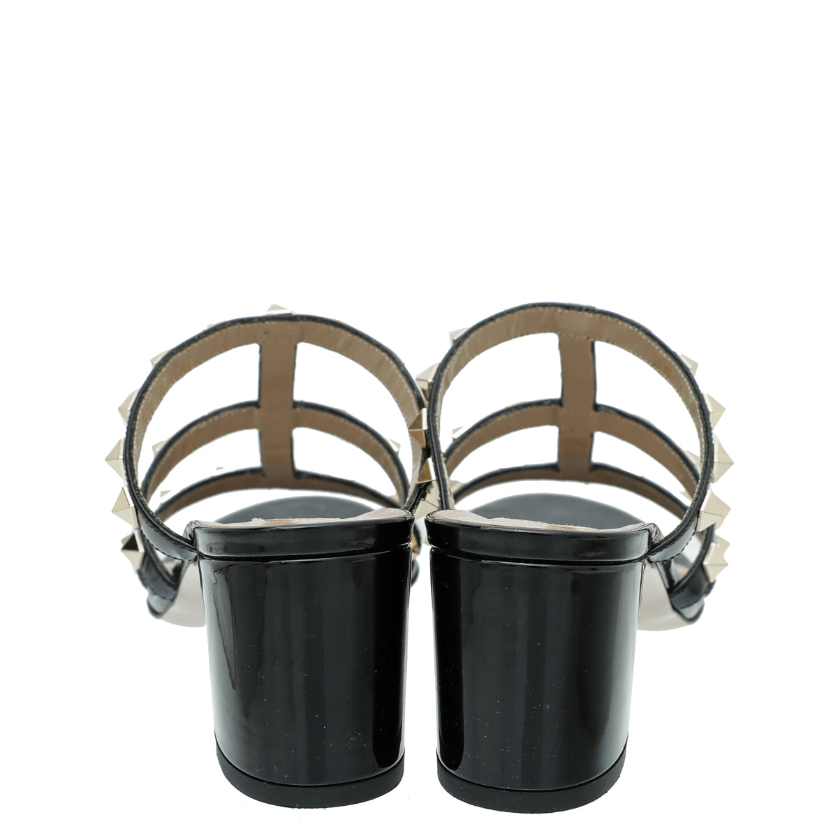 Valentino Black Rockstud Block Heeled Mules 36