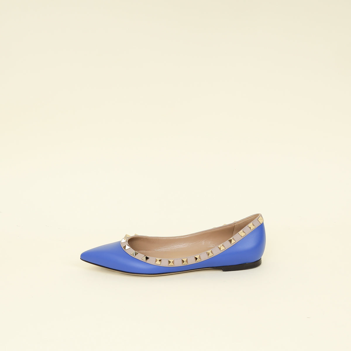 Valentino Blue Rockstud Ballerina Flats 37