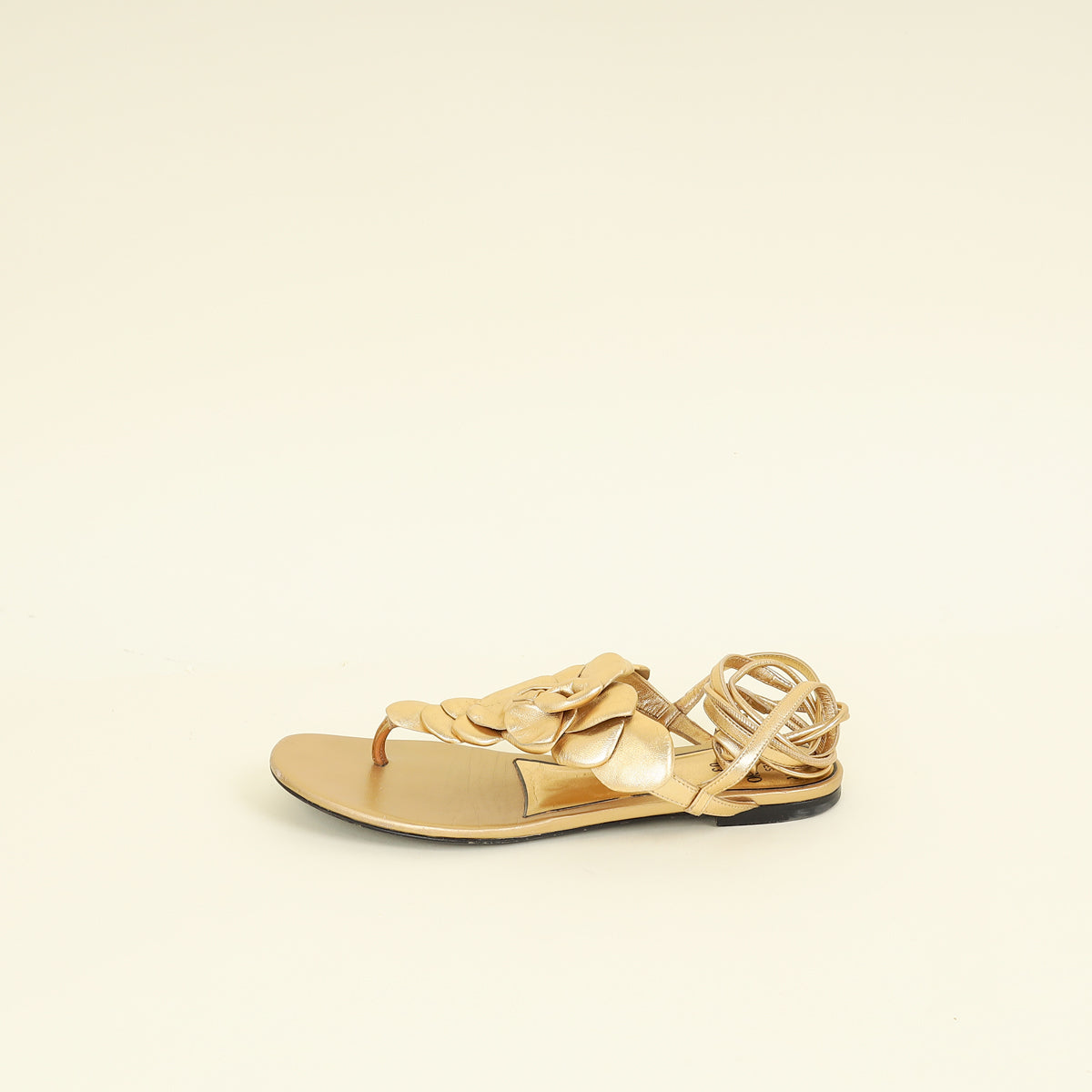Valentino Gold Atelier Gladiator Sandals 37.5