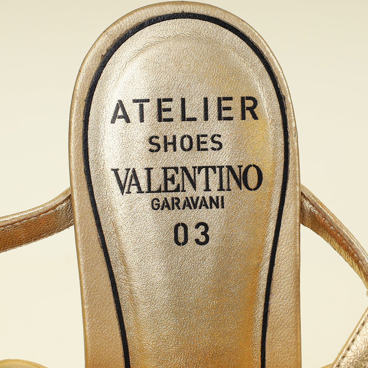 Valentino Gold Atelier Gladiator Sandals 37.5