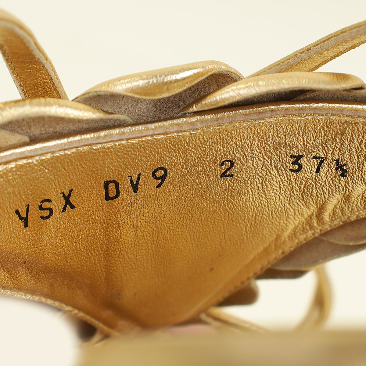 Valentino Gold Atelier Gladiator Sandals 37.5