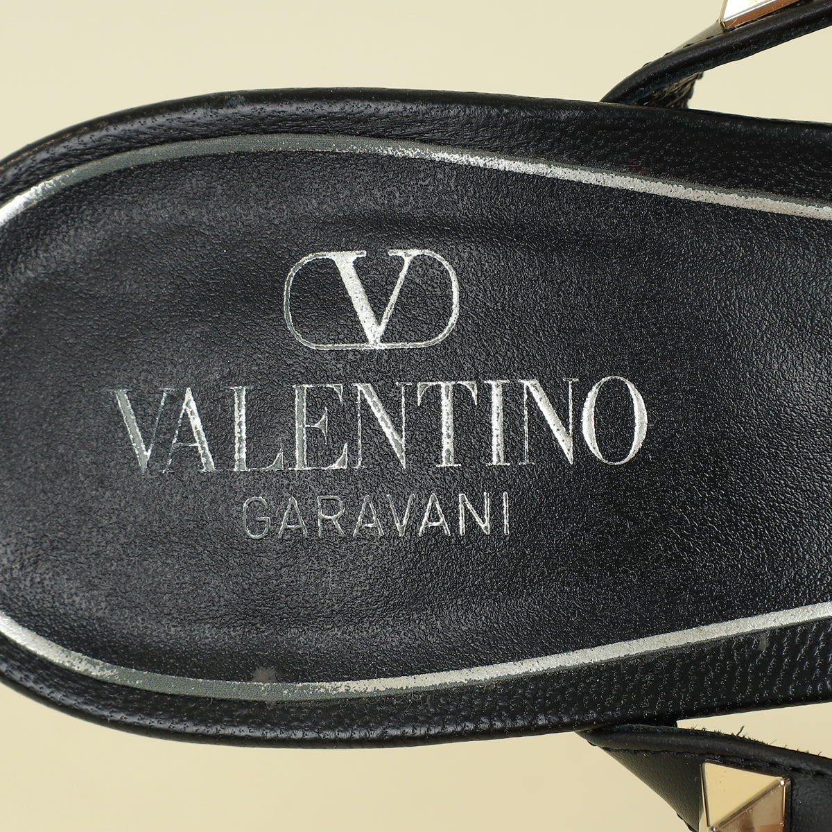 Valentino Black Rockstud Criss Cross Block Heeled Sandals 37.5