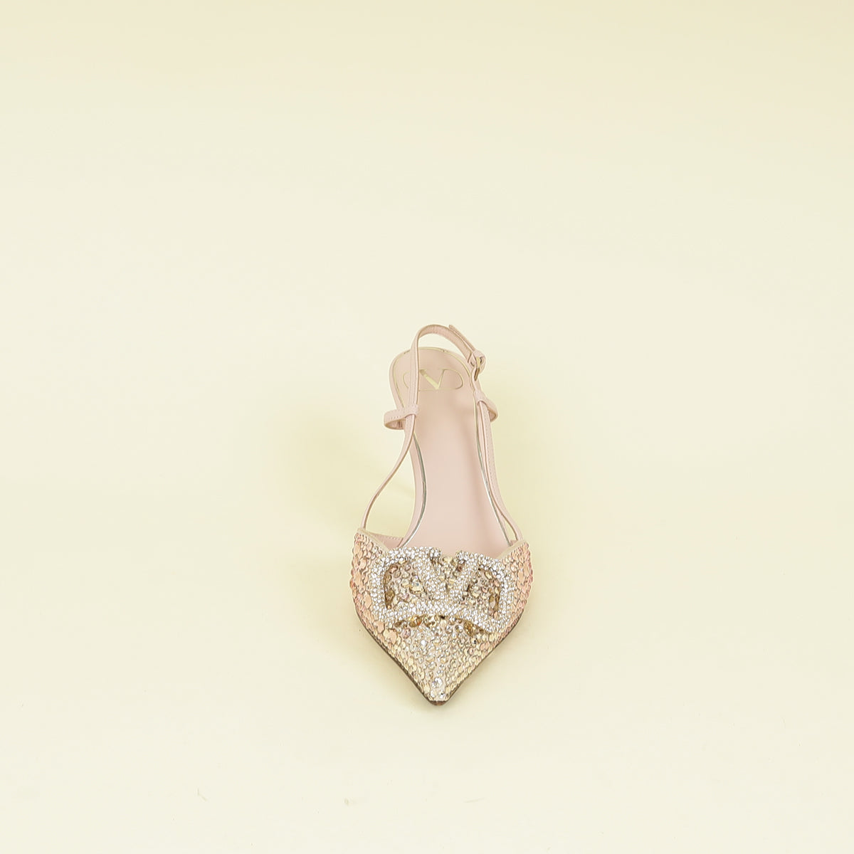 Valentino Bicolor VLogo Signature Embellished Slingback Pumps 37.5