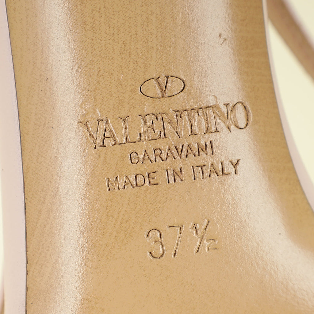 Valentino Bicolor VLogo Signature Embellished Slingback Pumps 37.5