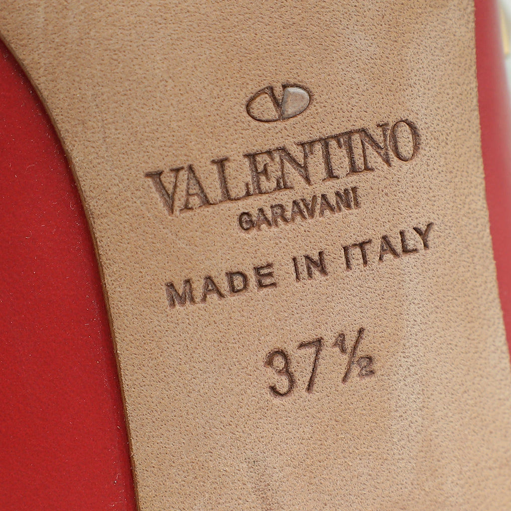 Valentino Red Rolling Studs Pump 37.5
