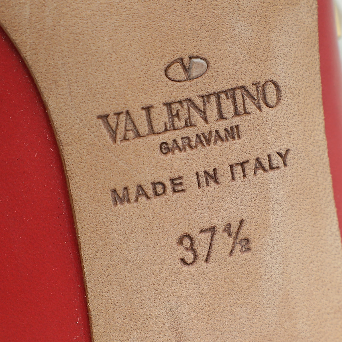 Valentino Red Rolling Studs Pump 37.5