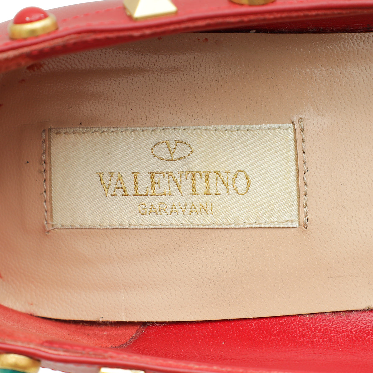 Valentino Red Rolling Studs Pump 37.5