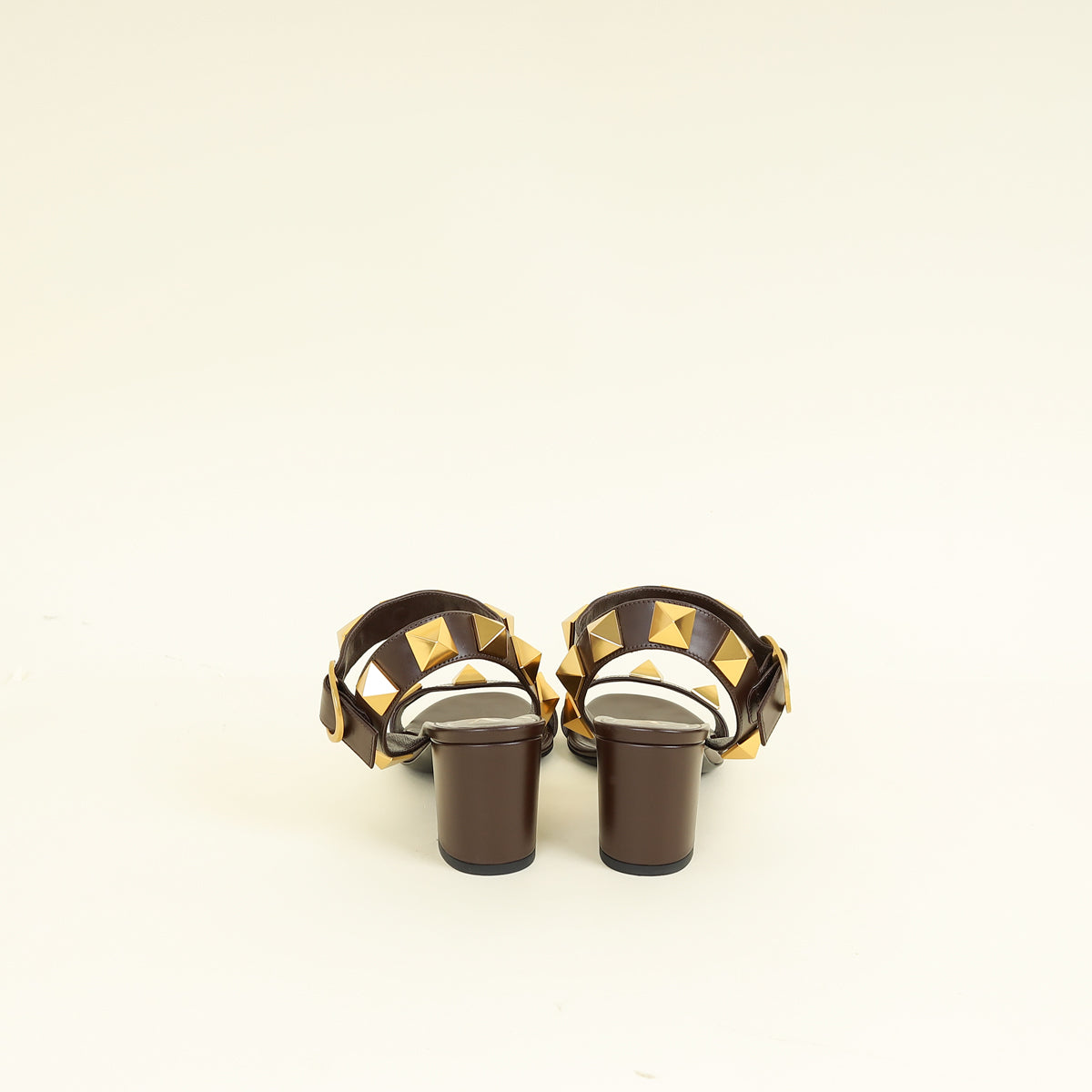 Valentino Brown Roman Stud Sandals 37
