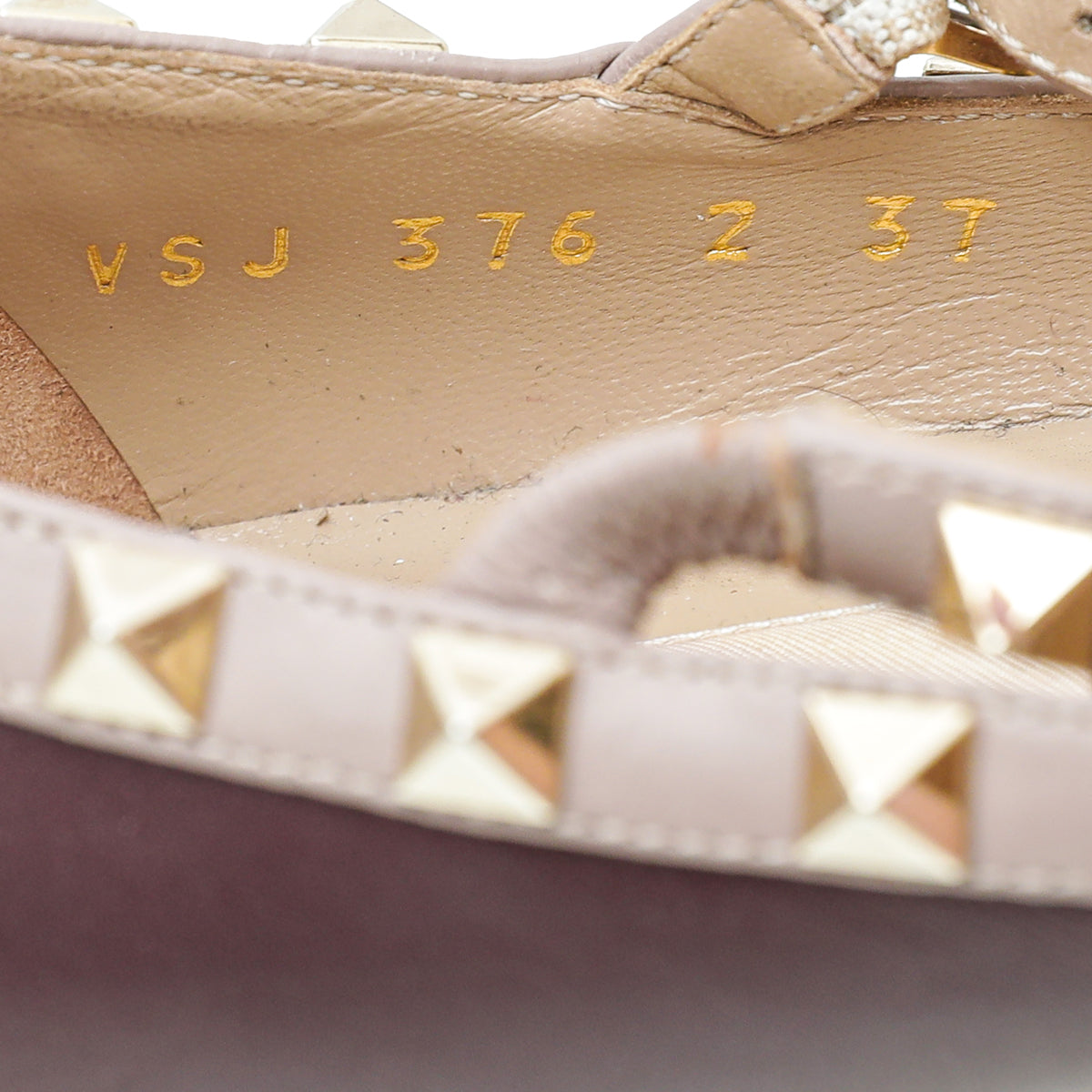 Valentino Bicolor Rockstud Caged Ballet Flats 37