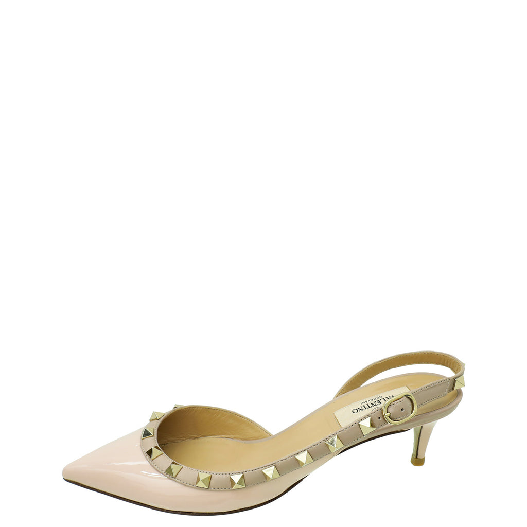 Valentino Pink Rockstud Slingback 37