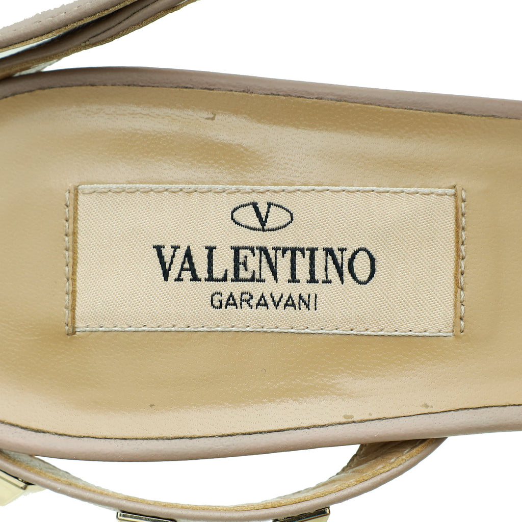 Valentino Pink Rockstud Slingback 37