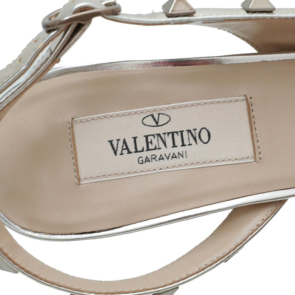Valentino Bicolor Rockstud Half D'Orsay Slingback 37