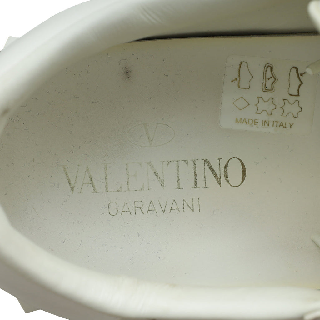 Valentino Bicolor Rockstud Star Print Open Sneaker 38.5