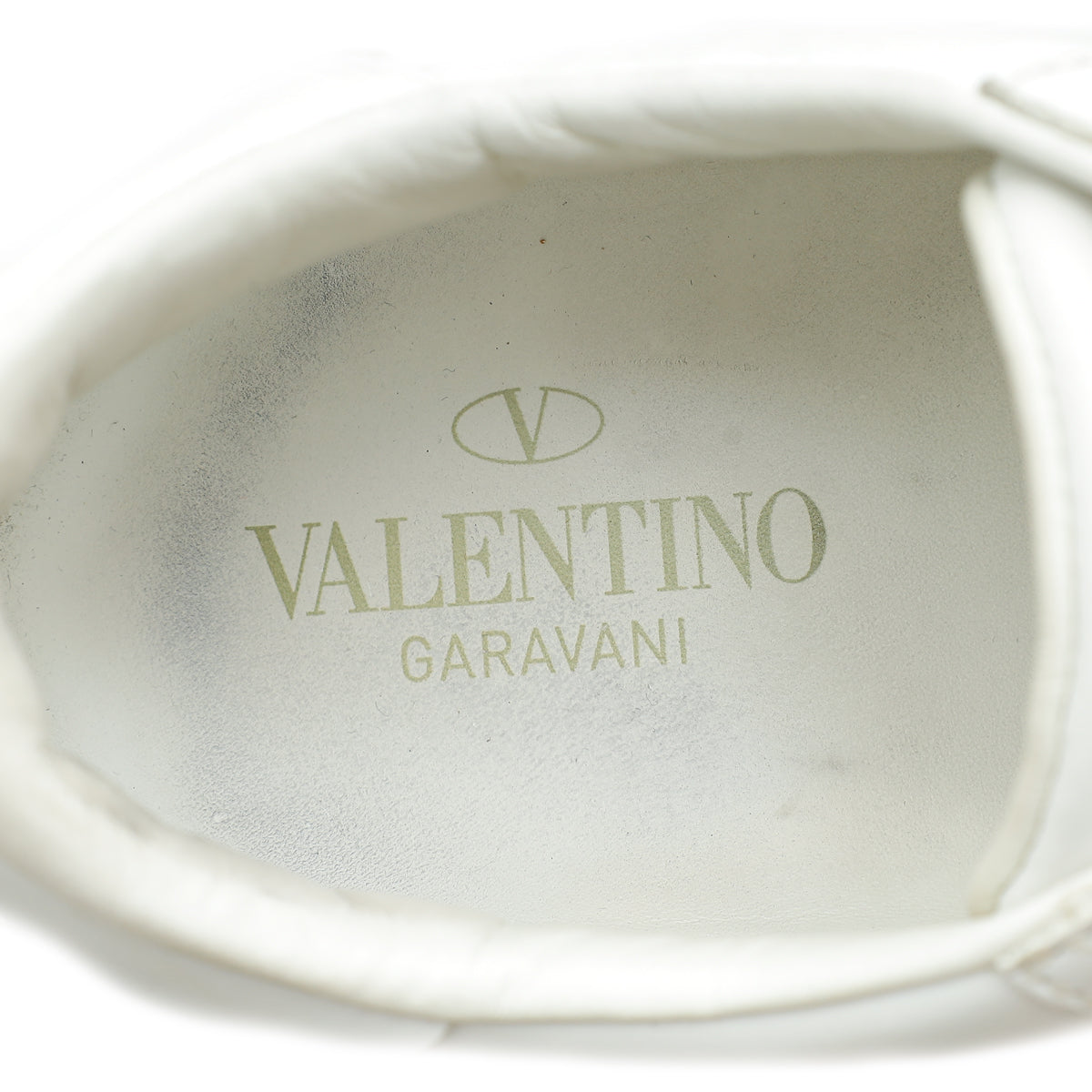 Valentino White Rockstud Heart Embroidered Untitled Open Sneaker 38.5