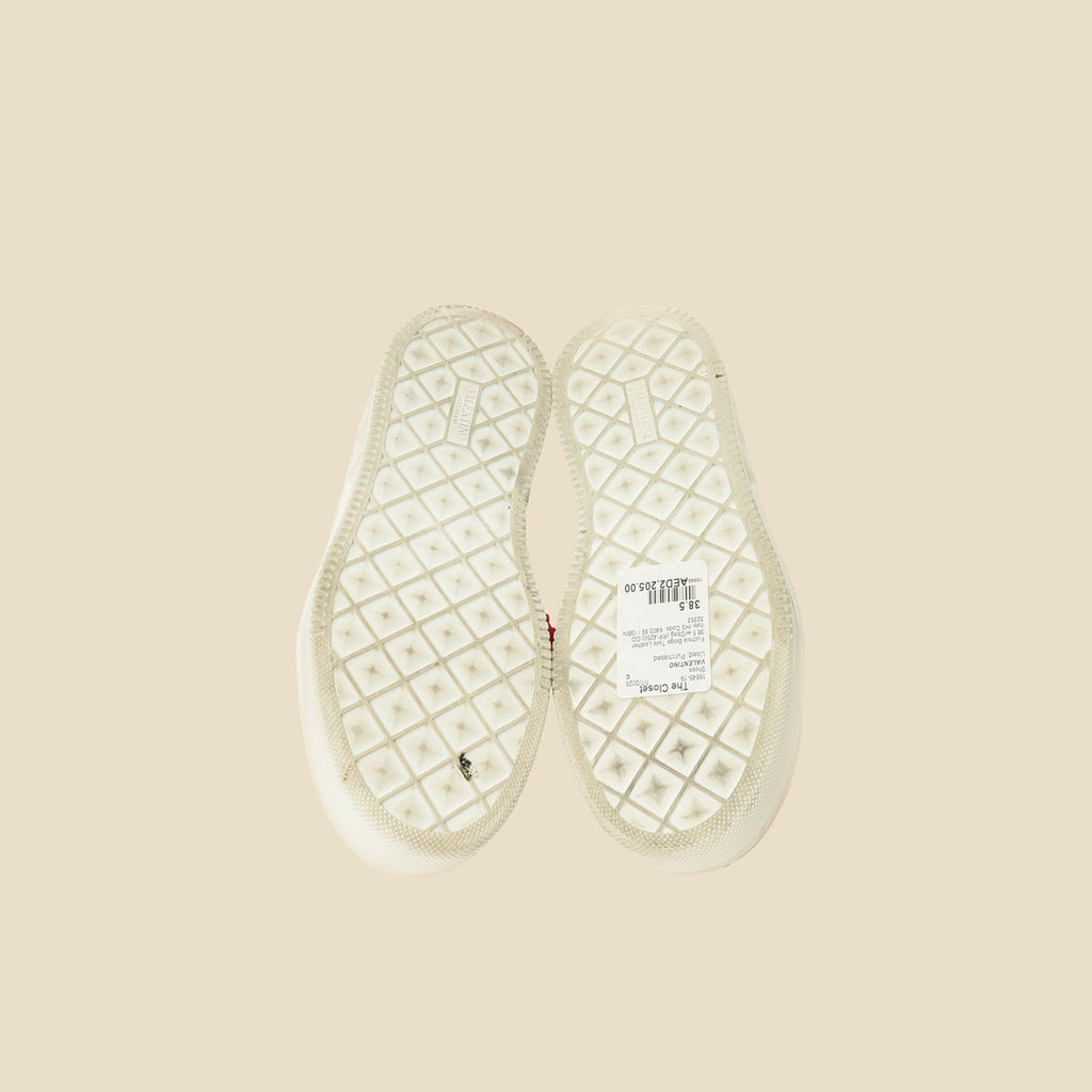 Valentino Bicolor One Stud XL Toile Iconographe Sneakers 38.5