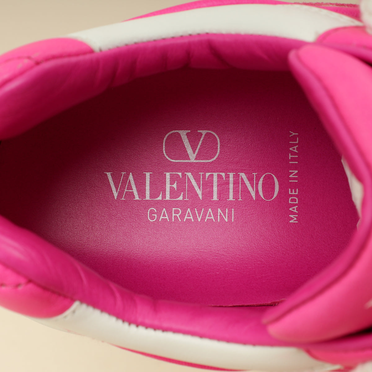 Valentino Bicolor One Stud XL Toile Iconographe Sneakers 38.5