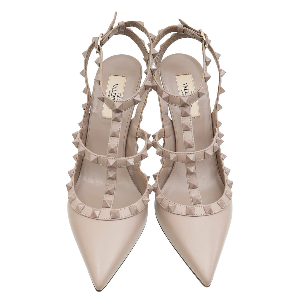 Valentino Poudre Rockstud Caged Slingback Pump 38.5