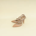 Valentino Nude Rockstud Caged Ankle Strap Pump 38.5