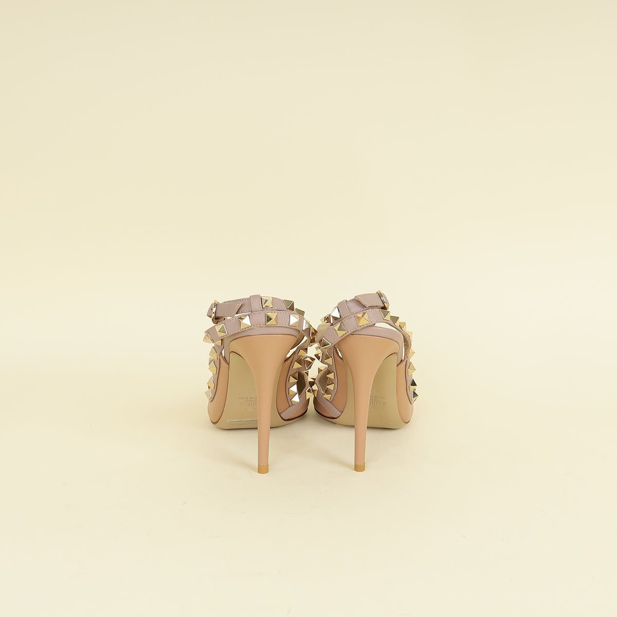 Valentino Nude Rockstud Caged Ankle Strap Pump 38.5