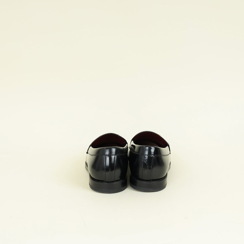 Valentino Black Vlogo Chain Loafer 38.5