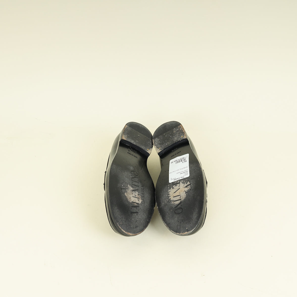 Valentino Black Vlogo Chain Loafer 38.5