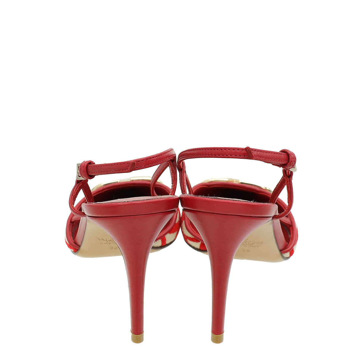 Valentino Bicolor VLogo Iconographe Slingback Pumps 38