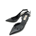 Valentino Black Rockstud Slingback Pump 38
