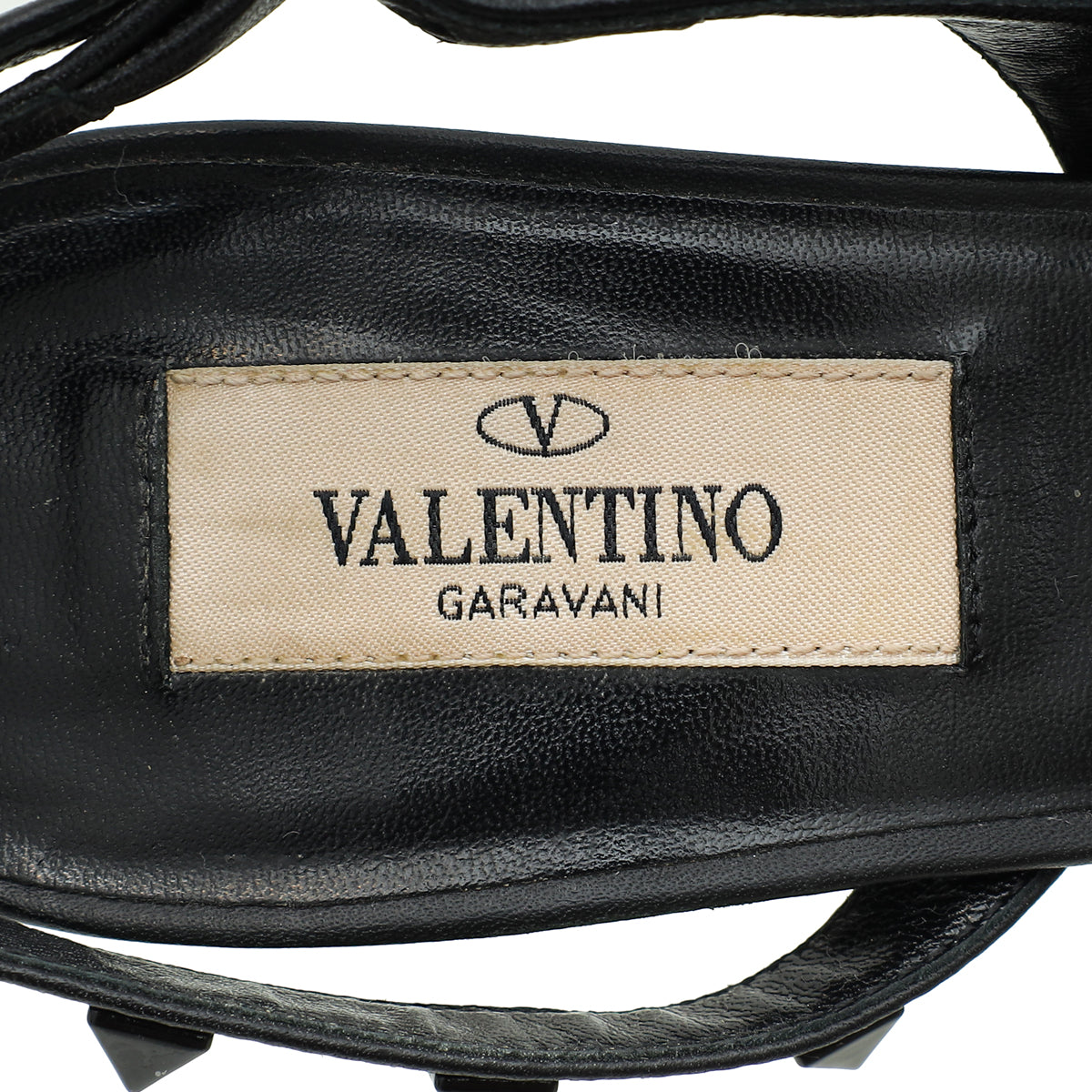 Valentino Black Rockstud Slingback Pump 38