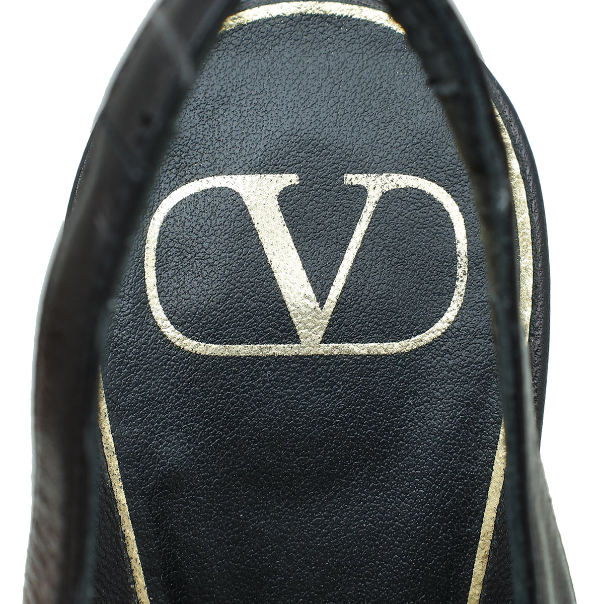 Valentino Black Rockstud Slingback Sculpted Heels 38