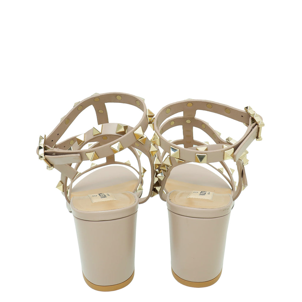 Valentino Poudre Rockstud Ankle Strap Sandal 38