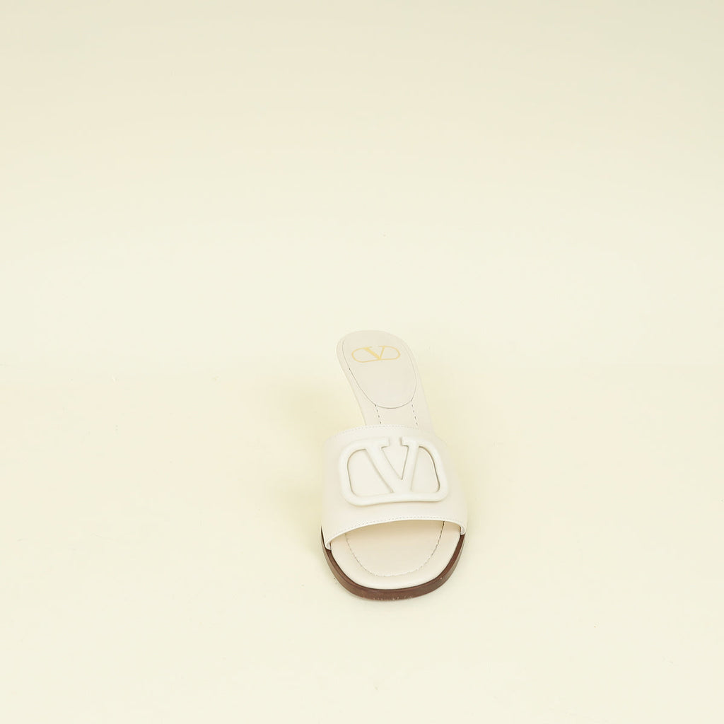 Valentino Cream VLogo Slides Mules 38