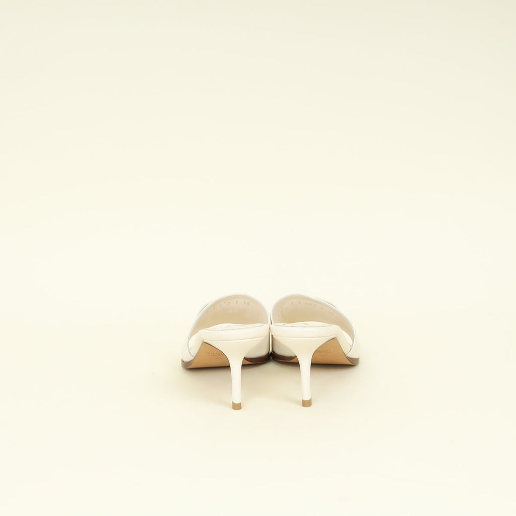 Valentino Cream VLogo Slides Mules 38