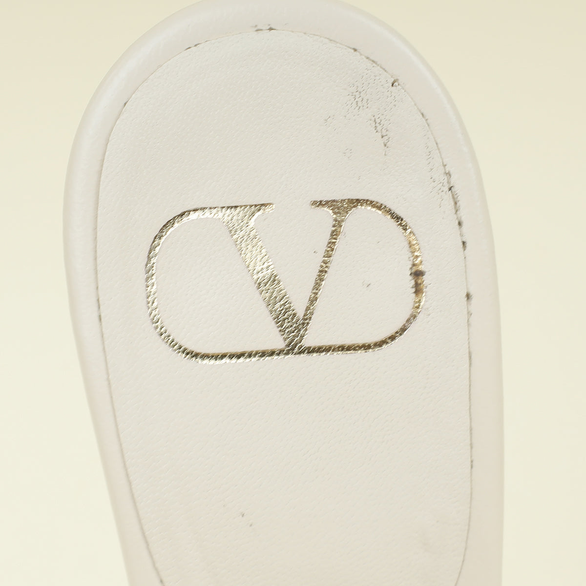 Valentino Cream VLogo Slides Mules 38