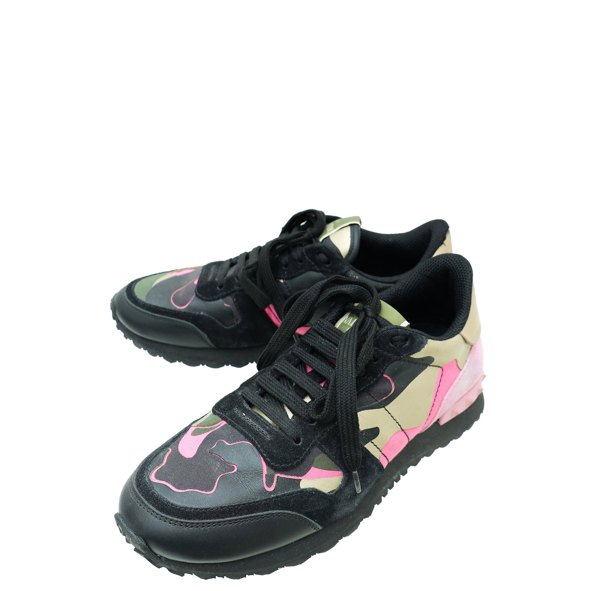 Valentino Multicolor Camouflage Rockrunner Sneakers 38