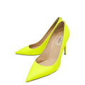 Valentino Neon Yellow Green Ankle Stud Pump 39.5
