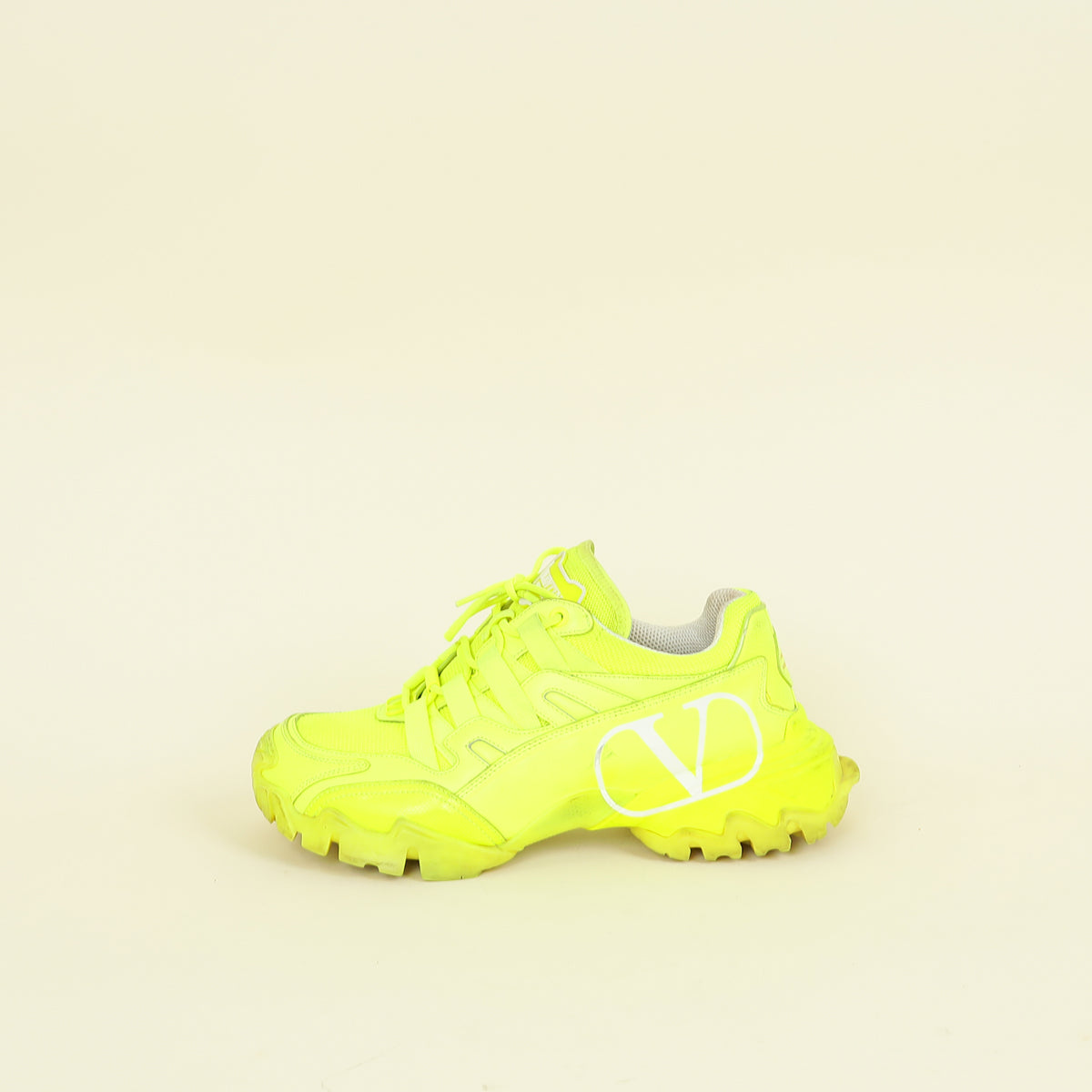 Valentino Neon Yellow Green VLogo Sneakers 39.5