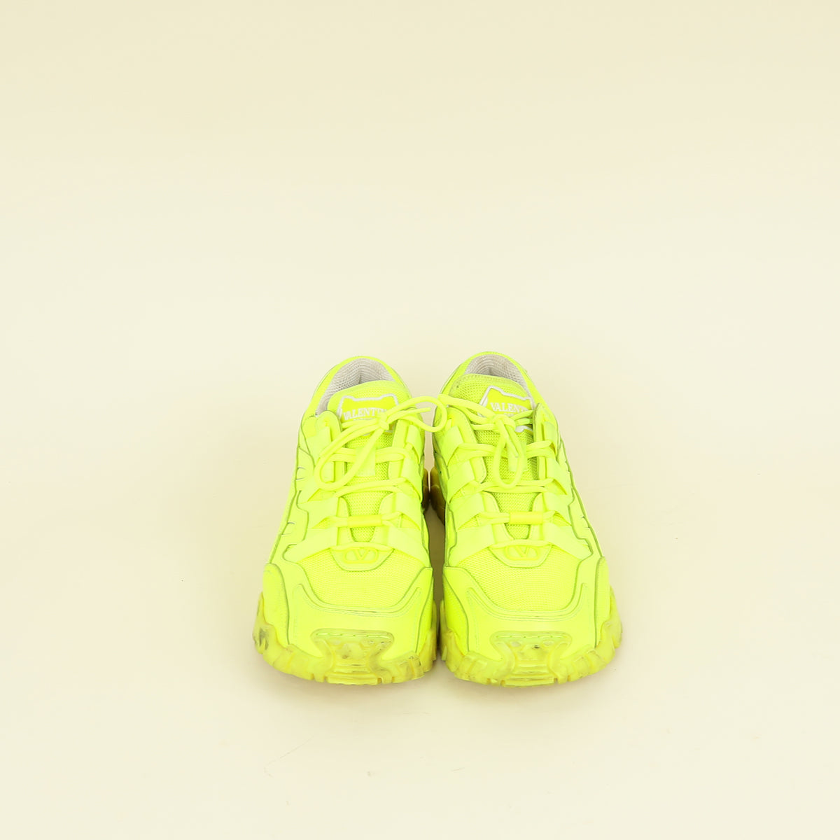 Valentino Neon Yellow Green VLogo Sneakers 39.5