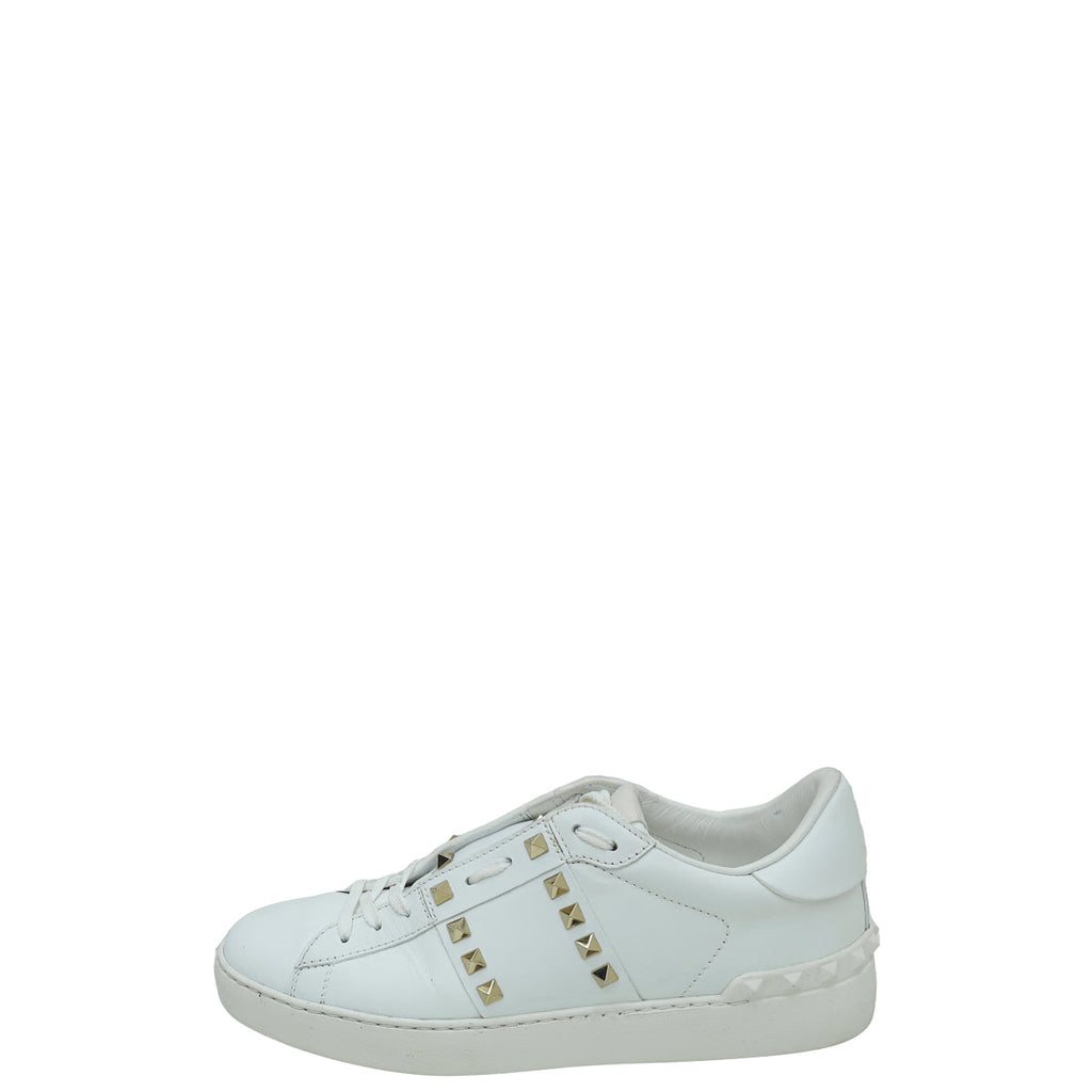 Valentino White Rockstud Untitled Open Sneaker 39