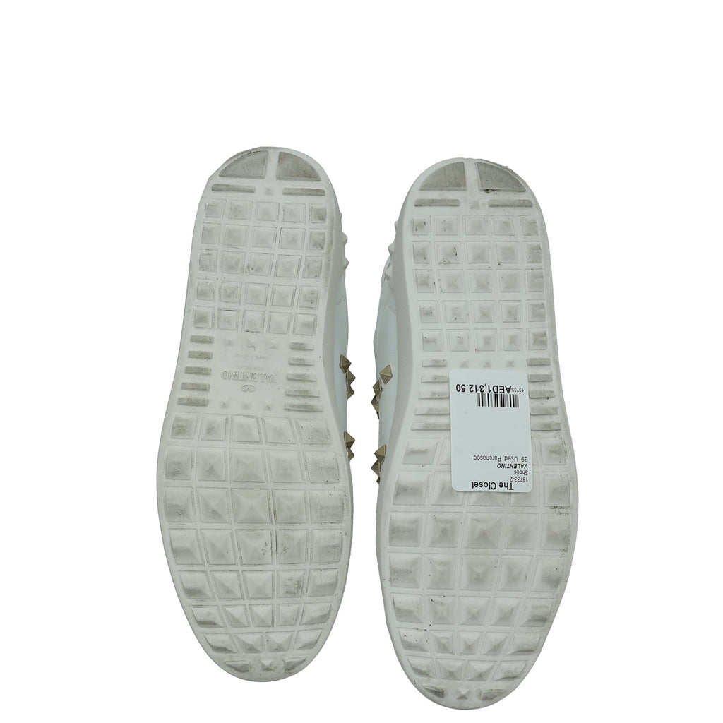 Valentino White Rockstud Untitled Open Sneaker 39