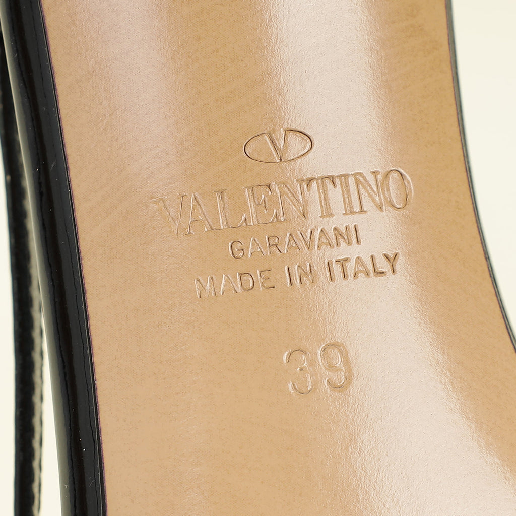 Valentino Black Vlogo Slingback Pump 39