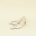 Valentino Light Ivory Vlogo Signature Slingback Pump